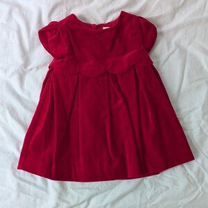 Jacadi Red Velvet Dress (12M)